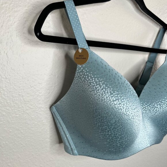 Wacoal Womens Back Appeal Wire Free Bra 38DD Stone Blue 856303 - Picture 3 of 9
